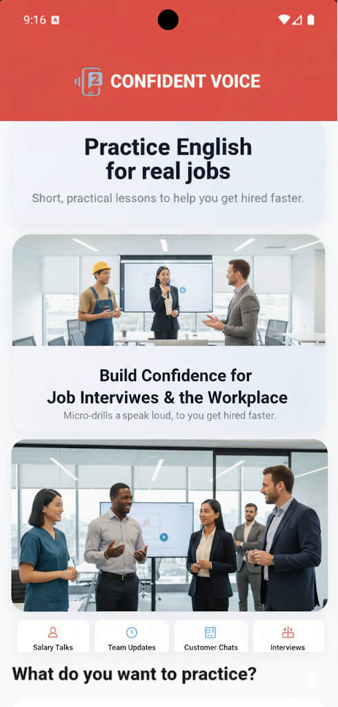 ConfidentVoice screen 1